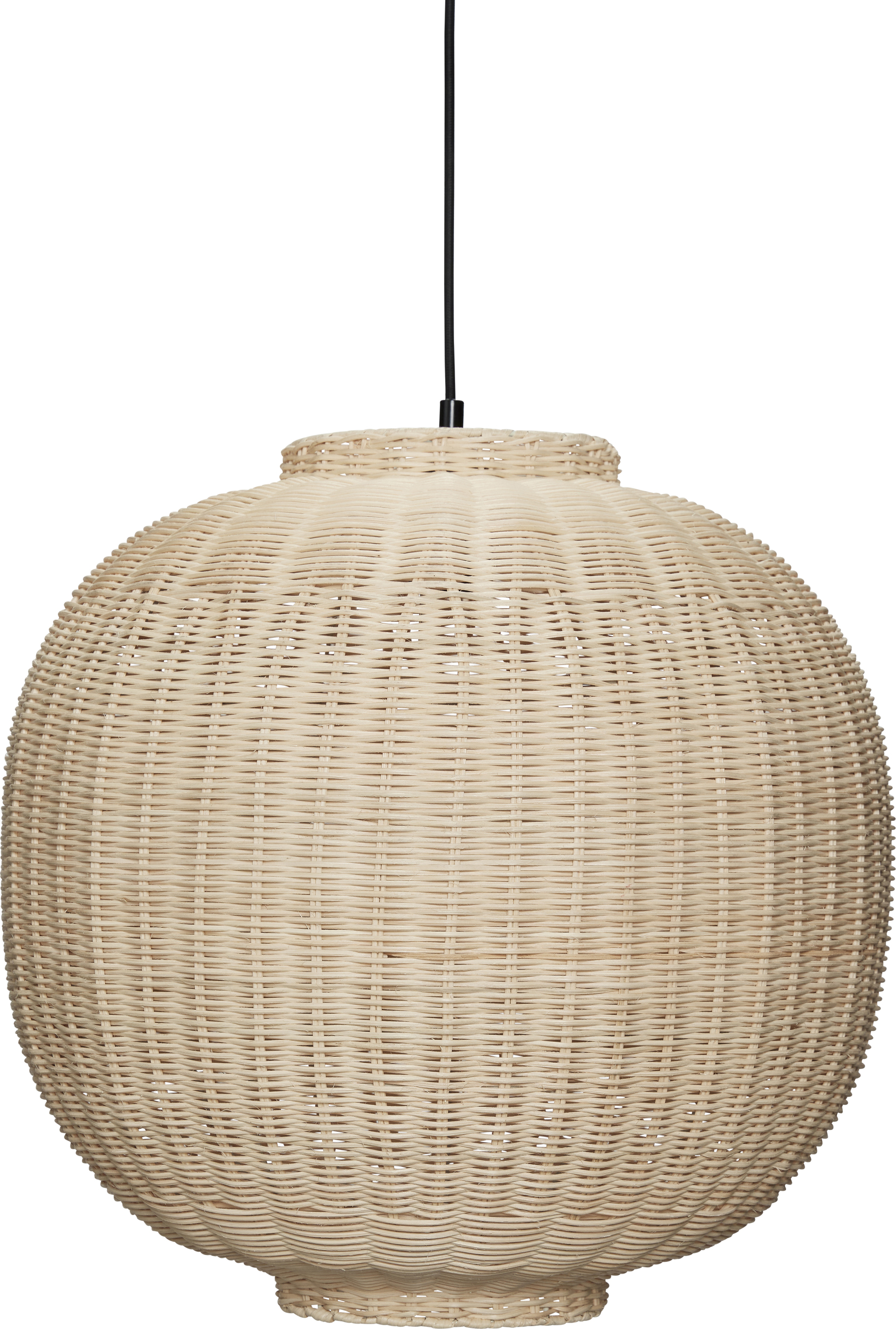 Lampa wisząca Chand okrągła 43 x 45 cm rattanowa