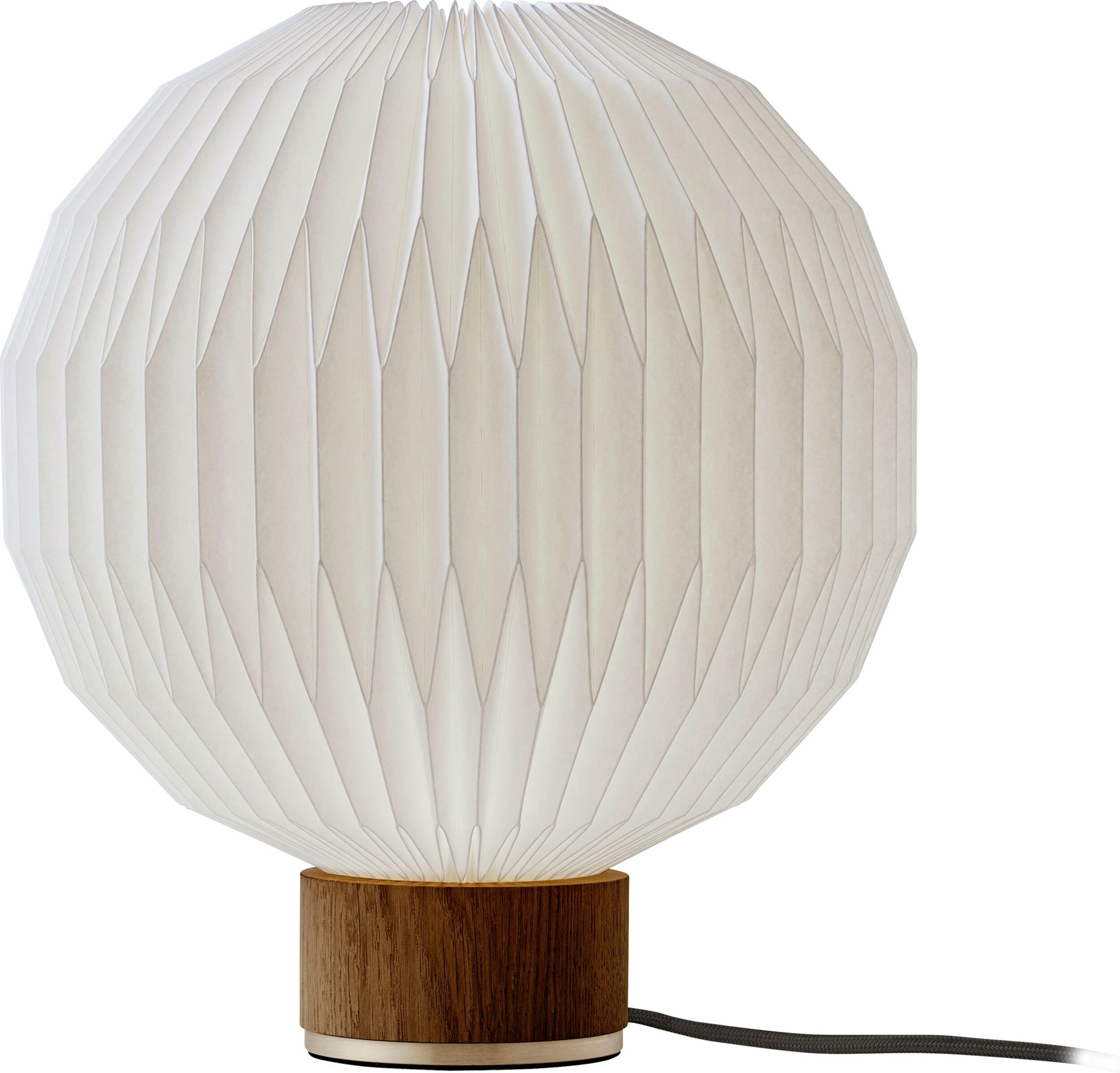 Lampa stołowa Classic 375 S ciemny dąb z papierowym kloszem