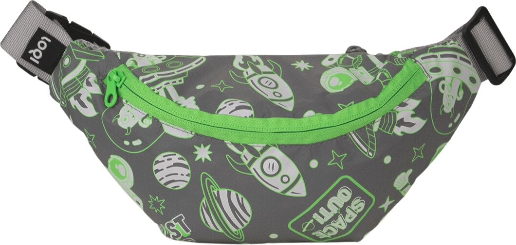 Saszetka LOQI Artist Space Out mini z powłoką odblaskową