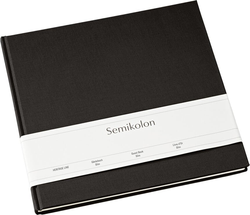 Księga gości Semikolon Slim czarna