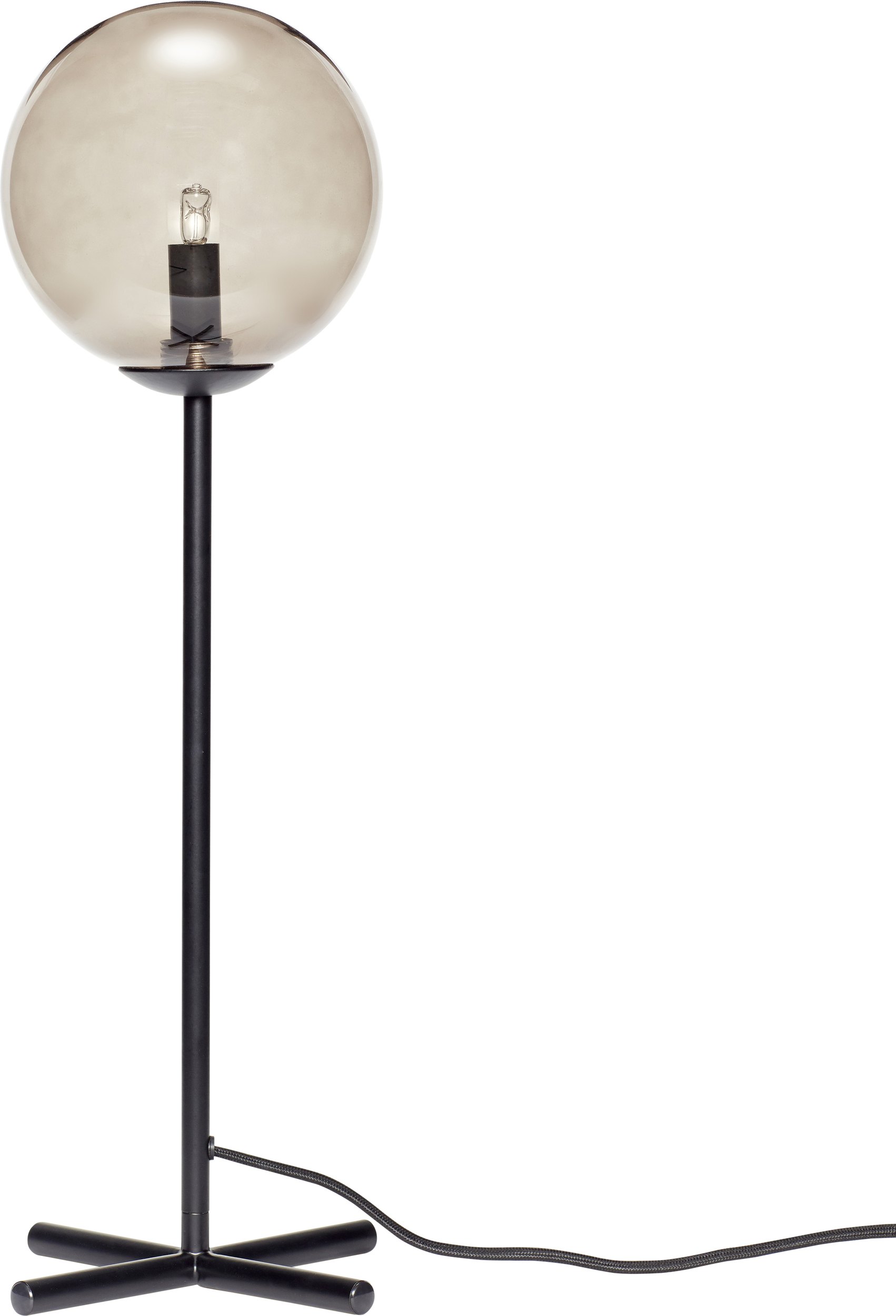 Lampa stołowa Hübsch czarna LED