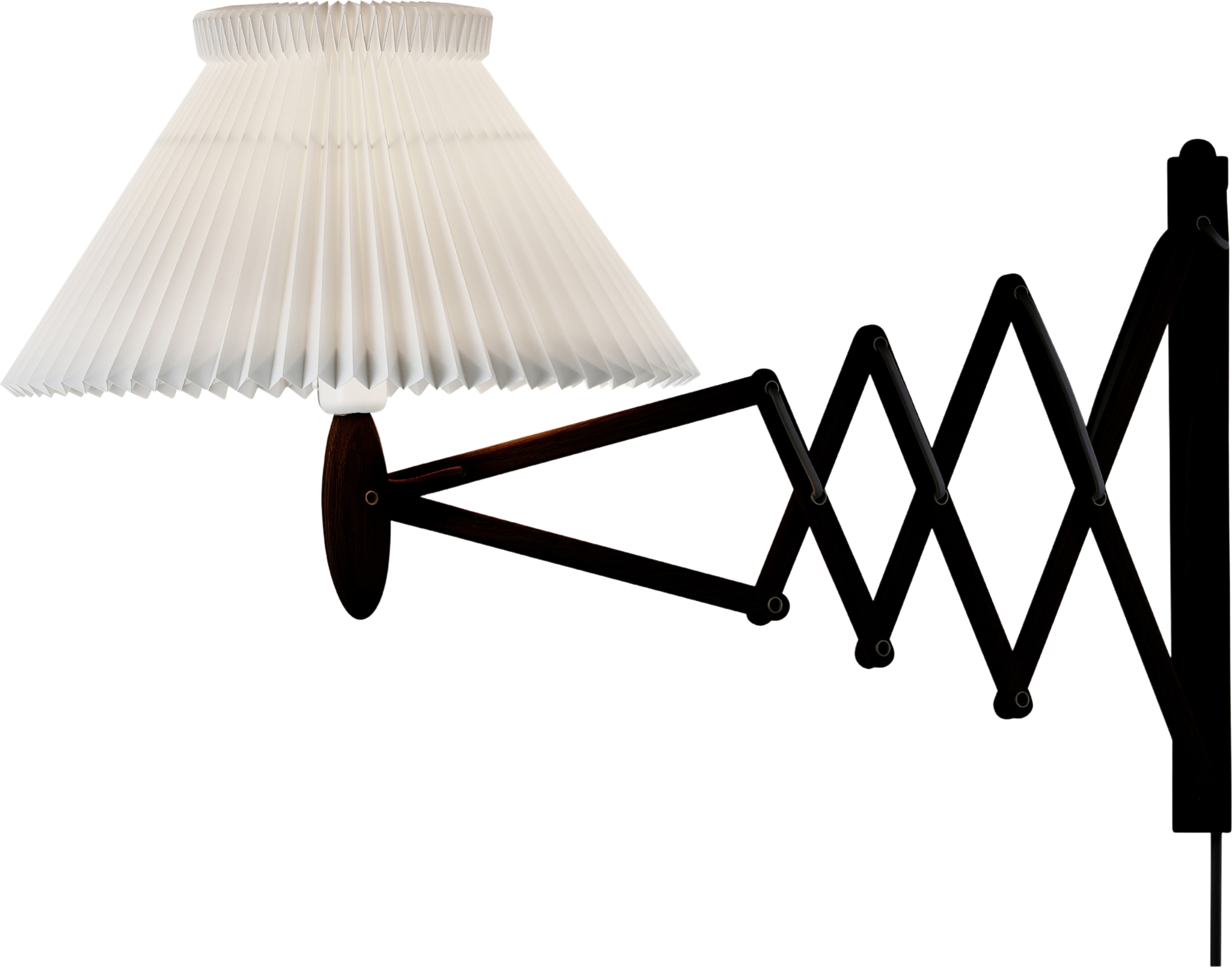 Kinkiet Sax 1-21 czarny dąb z papierowym kloszem