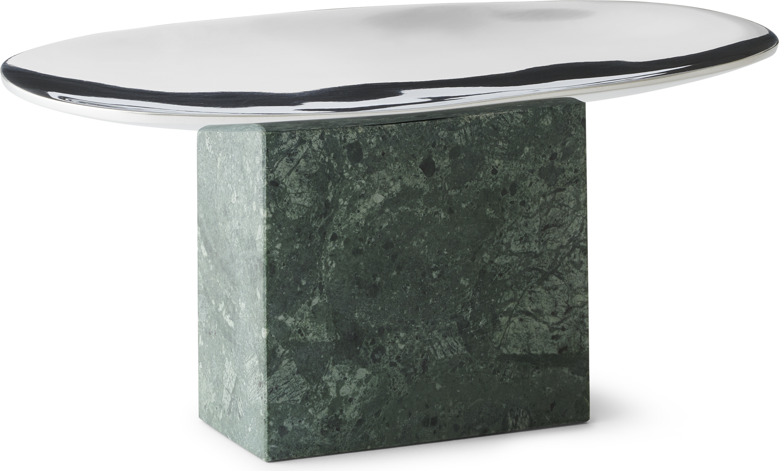 Taca dekoracyjna Sapoto 25 cm srebrno-zielona