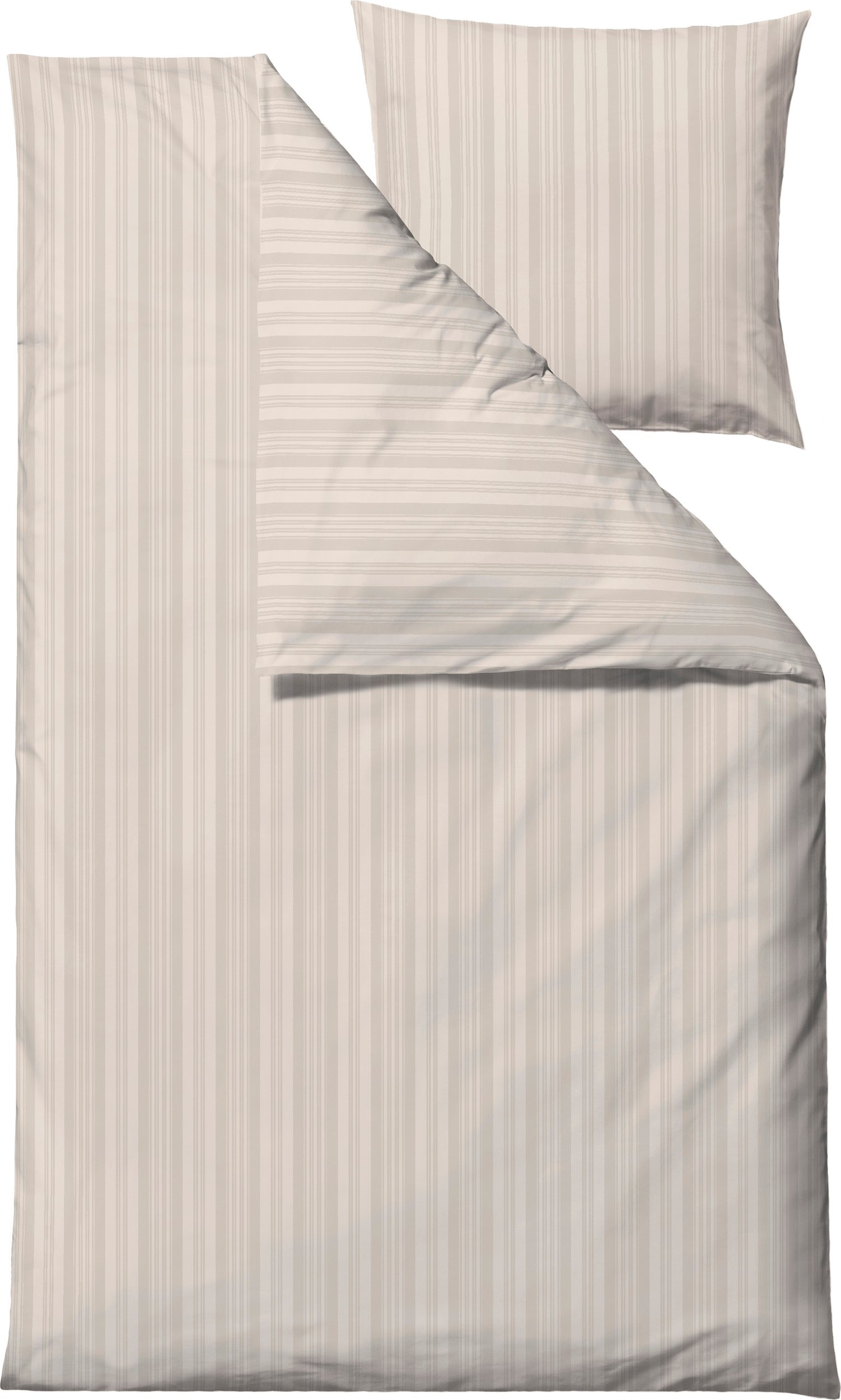 Pościel Noble 140 x 200 cm beżowa z poszewką na poduszkę 60 x 63 cm