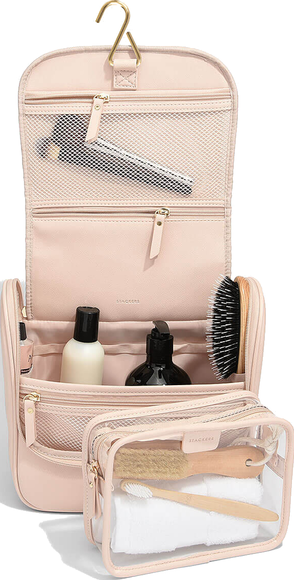 Kosmetyczka podróżna do zawieszenia Stackers jasnoróżowa