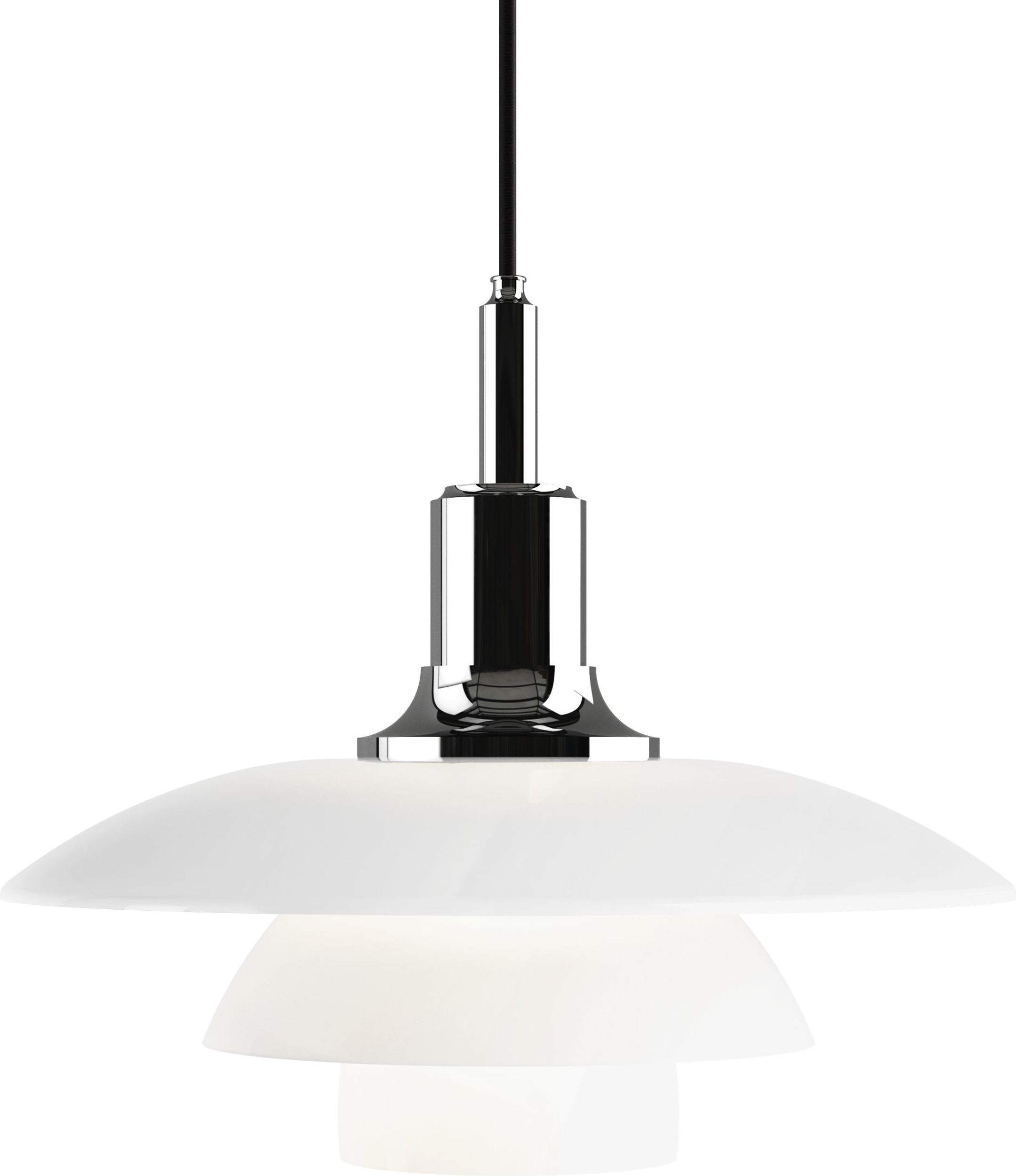 Lampa wisząca PH 33 cm chrom ze szklanym kloszem