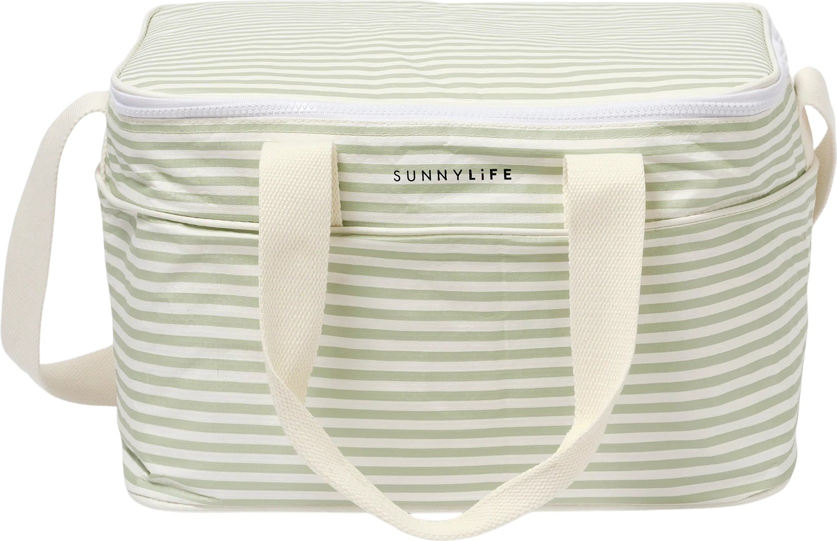 Torba termiczna Sunnylife La Palma biało-zielona