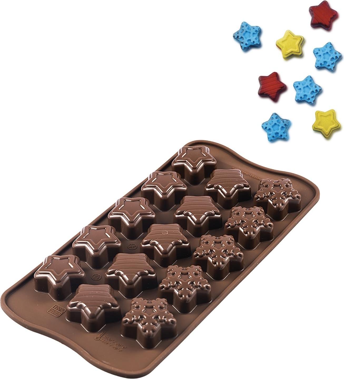 Forma do czekoladek Scg45 Winter Stars silikonowa