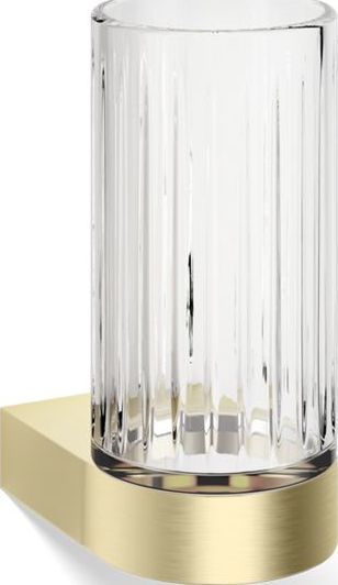 Kubek na szczoteczki do zębów Century karbowany złoty mat ścienny