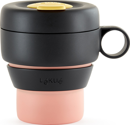 Kubek podróżny To Go różowy składany