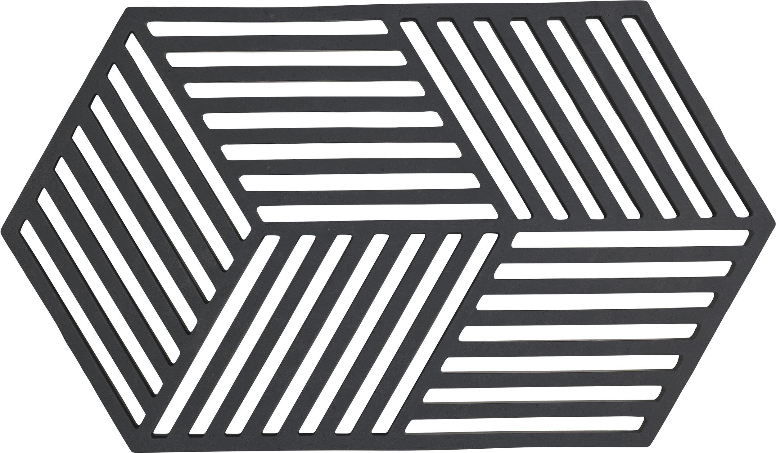 Podstawka pod gorące naczynia Hexagon 24 cm czarna