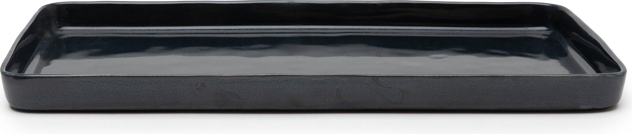 Talerz obiadowy Terres de Rêves prostokątny 37 cm granatowy