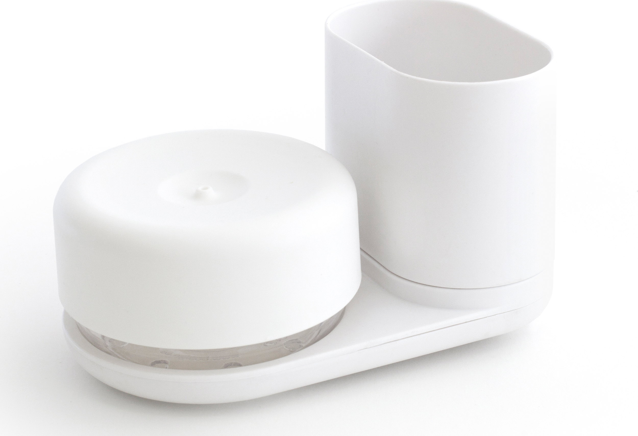 Stojak na szczotkę z pompką do detergentu Caddy Compact Do-Dish biały