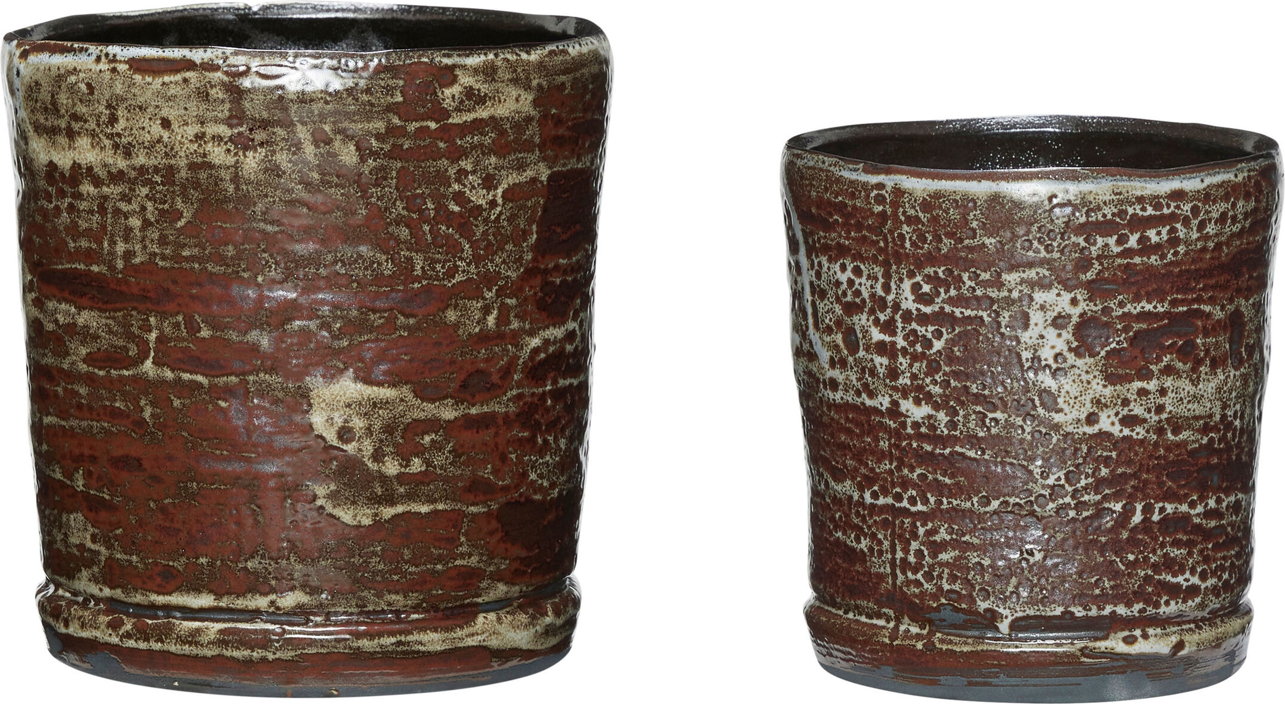 Doniczki Fossil kasztanowe 2 szt.