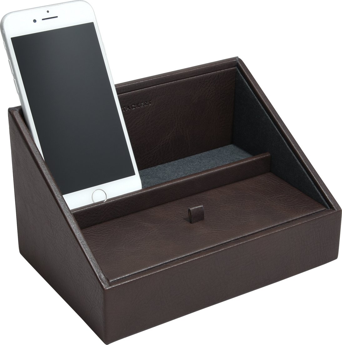 Stacja dokująca i pudełko na biżuterię Stackers ciemnobrązowe