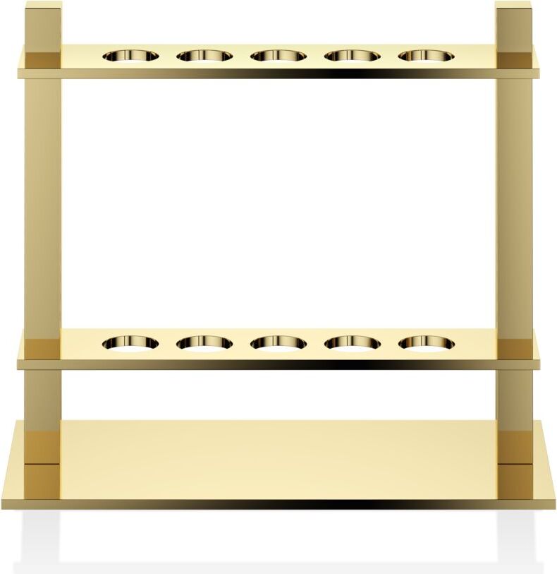 Stojak na szczoteczki do zębów Corner złoty