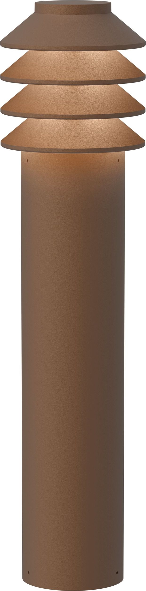 Lampa ogrodowa Bysted LED 3000K L brązowa z mocowaniem podstawowym i adapterem