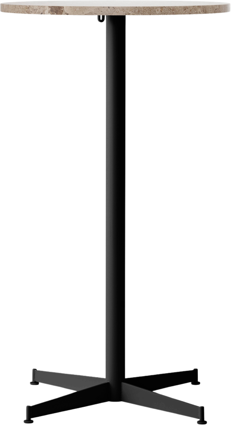 Stół barowy z czarną podstawą Nook Star Base Kunis Breccia wysoki 60 cm