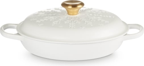 Garnek Gourmet płatek śniegu 26 cm biały