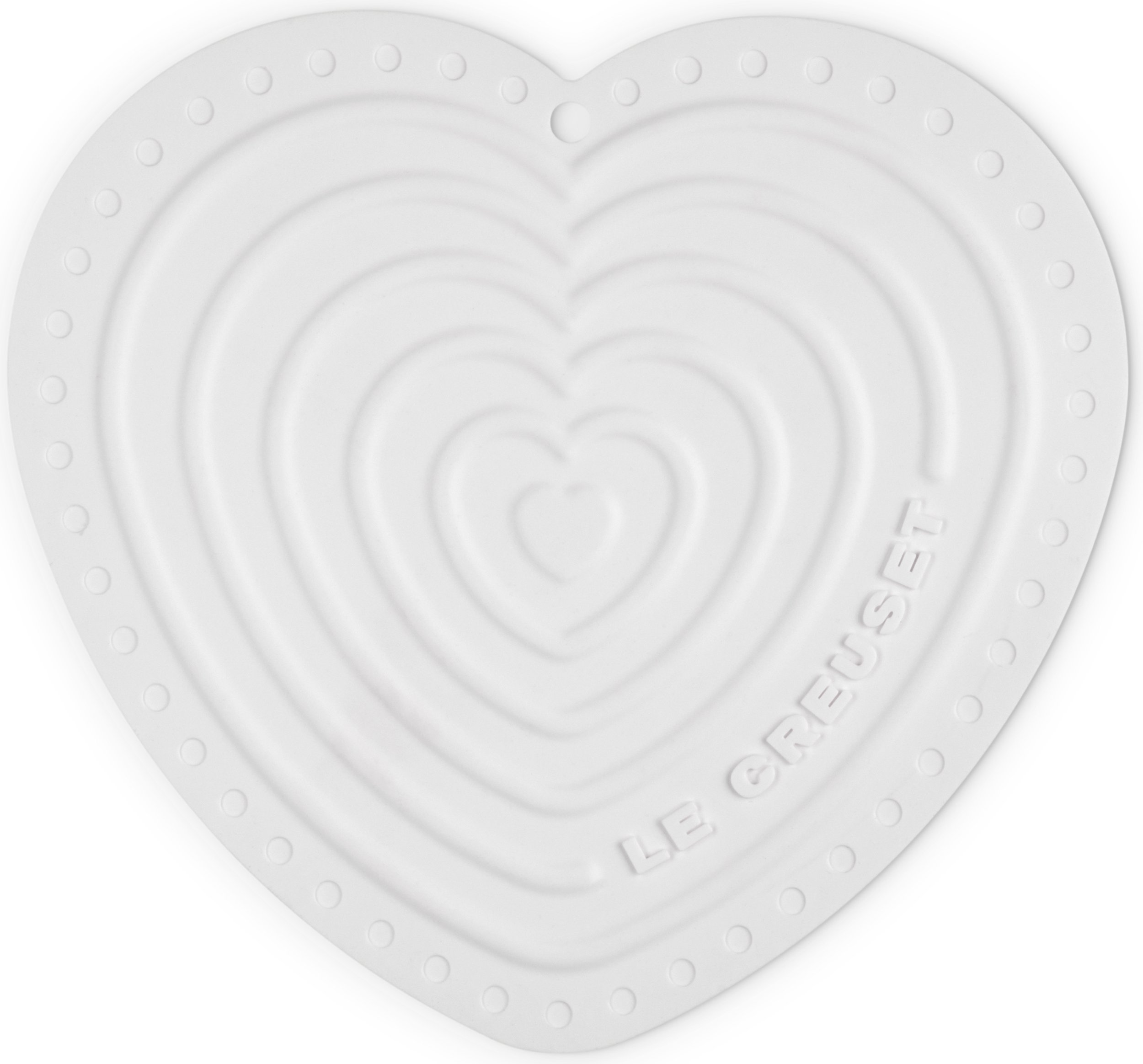 Podstawka pod gorące naczynia Heart 20 cm biała