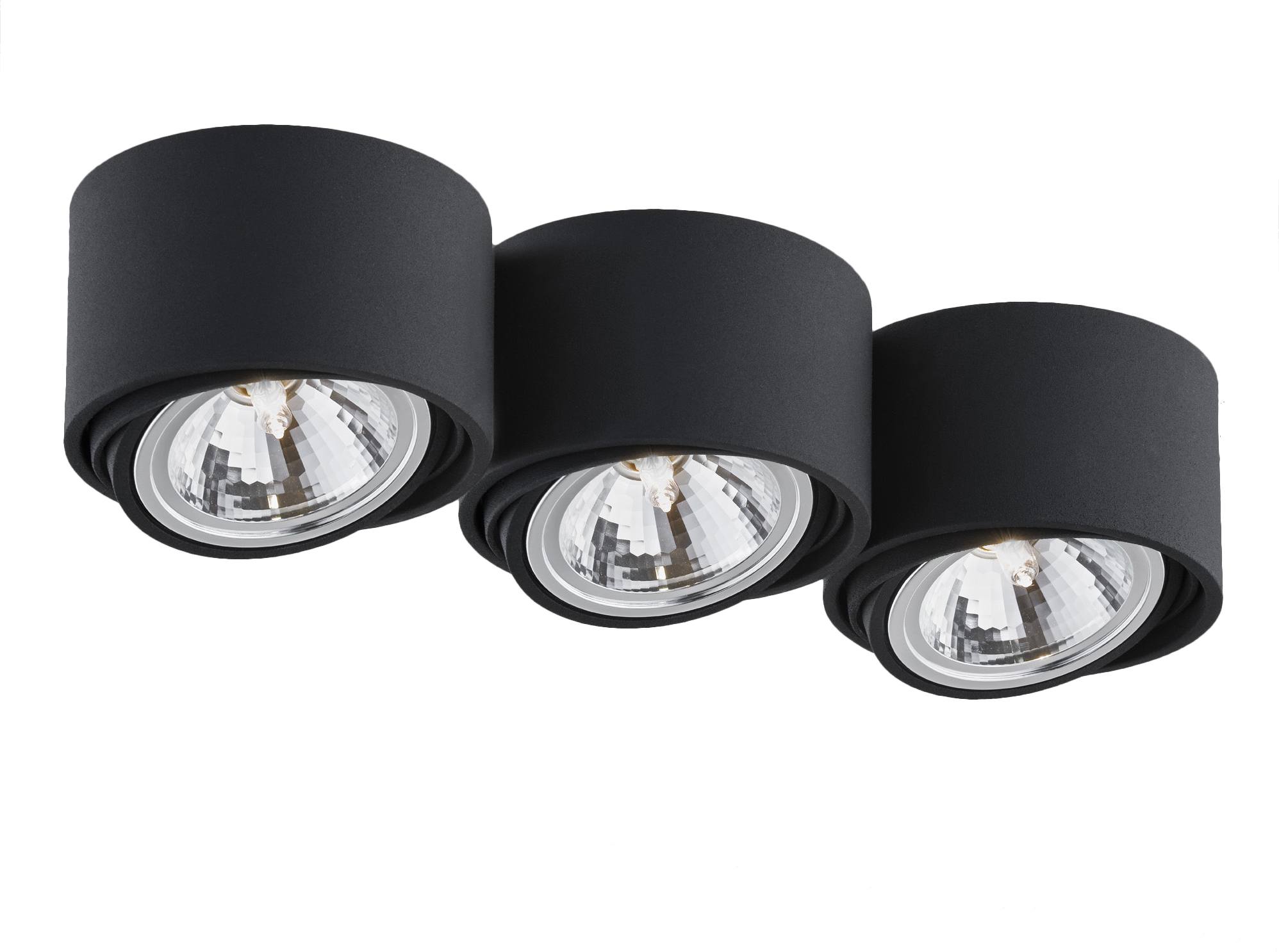 Lampa sufitowa Lumos potrójna czarna