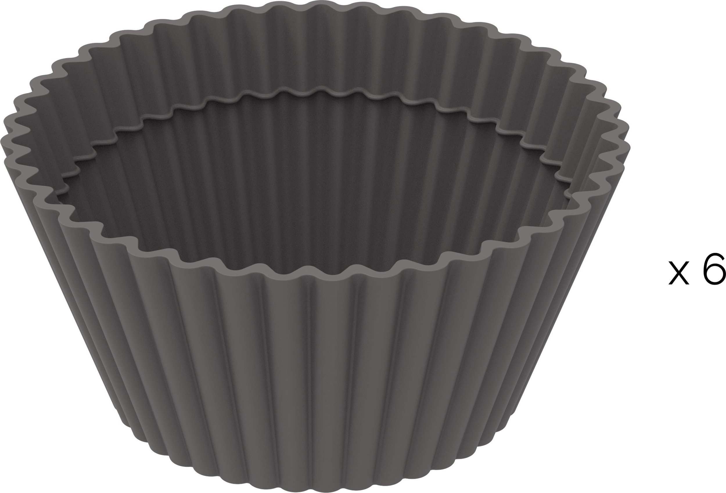 Foremki silikonowe do muffinek Silfry szare 6 szt.