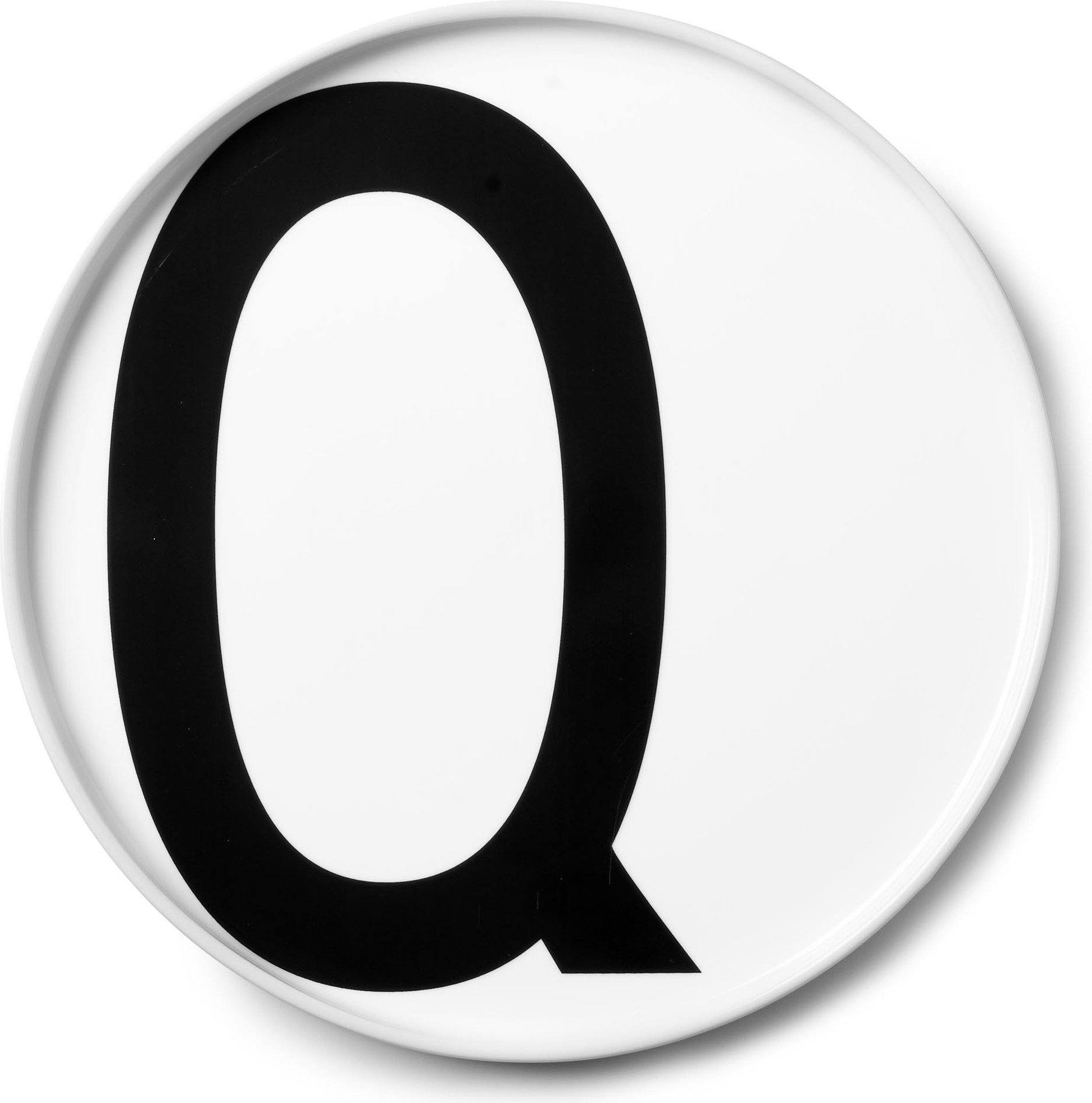 Talerz porcelanowy AJ litera Q