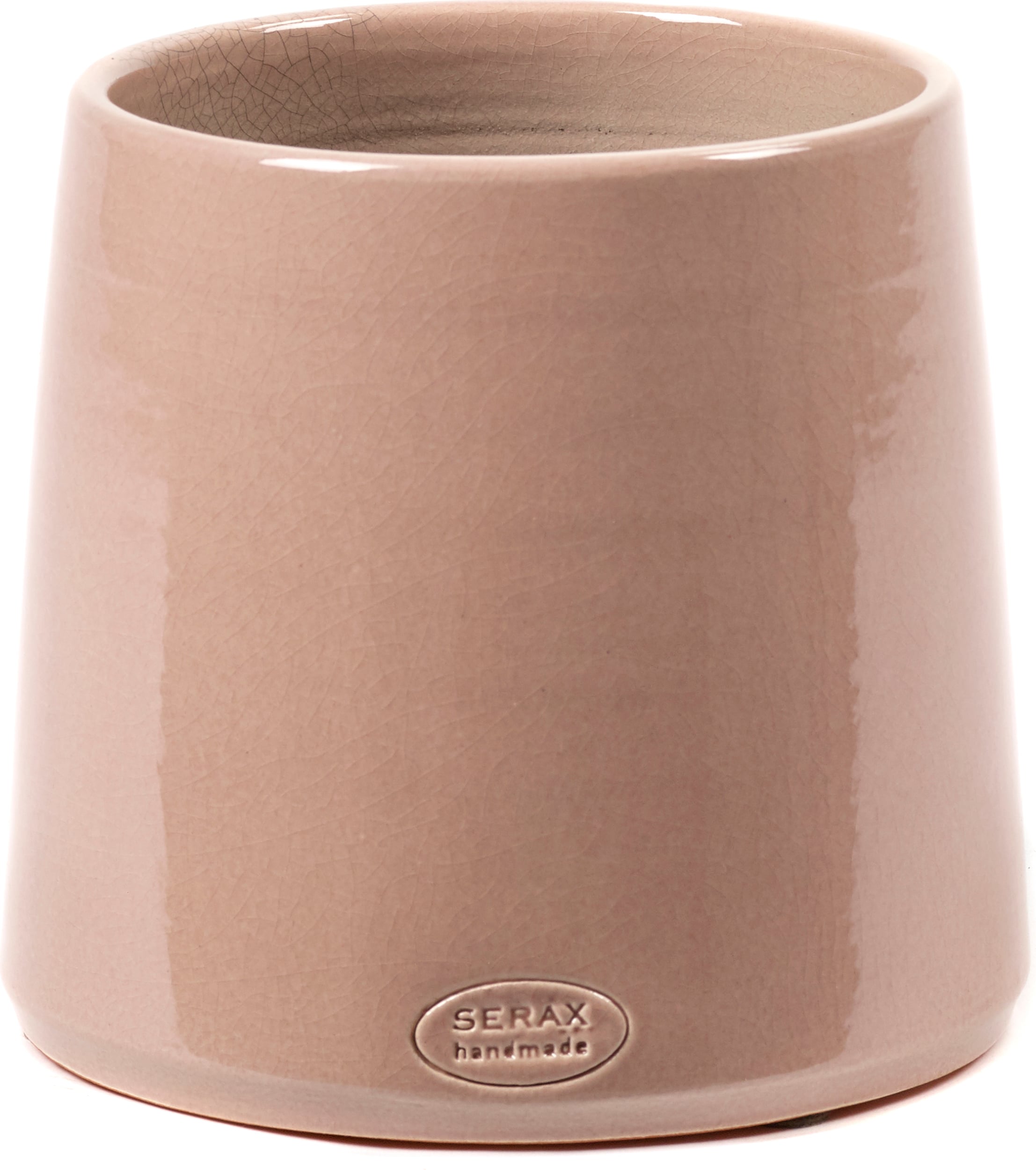 Osłonka na doniczkę Glazed Shades 18 cm bladoróżowa