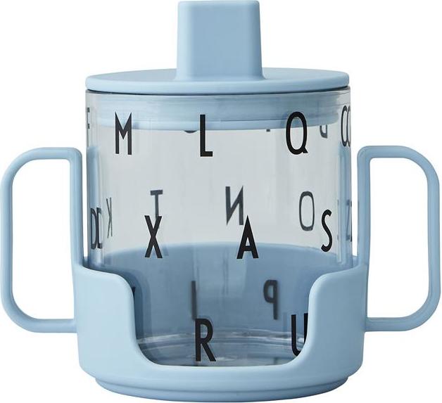 Kubek dziecięcy Grow błękitny z tritanu i szkła 3 el.