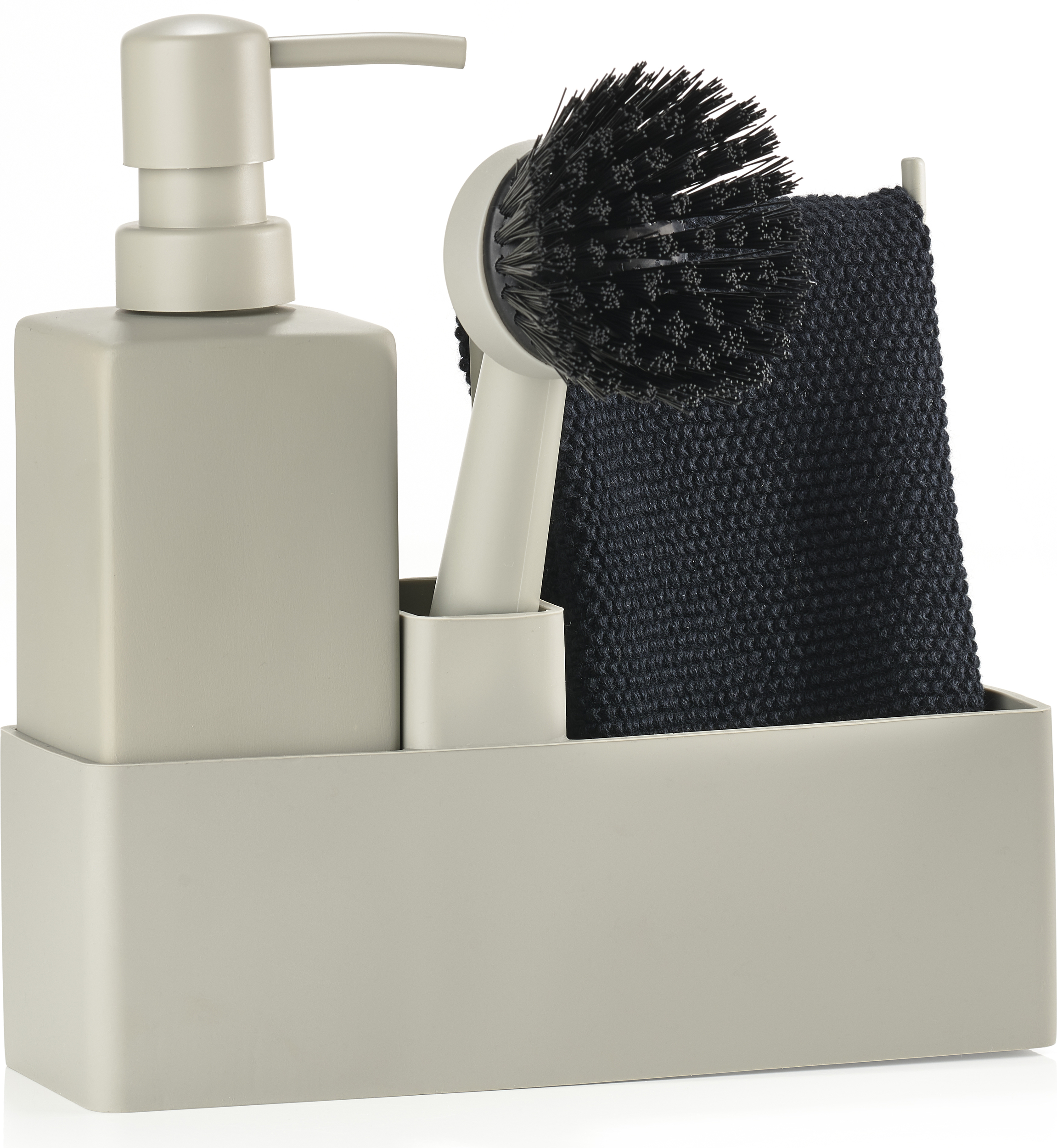 Organizer do zlewu Zone beżowoszary 4 el.