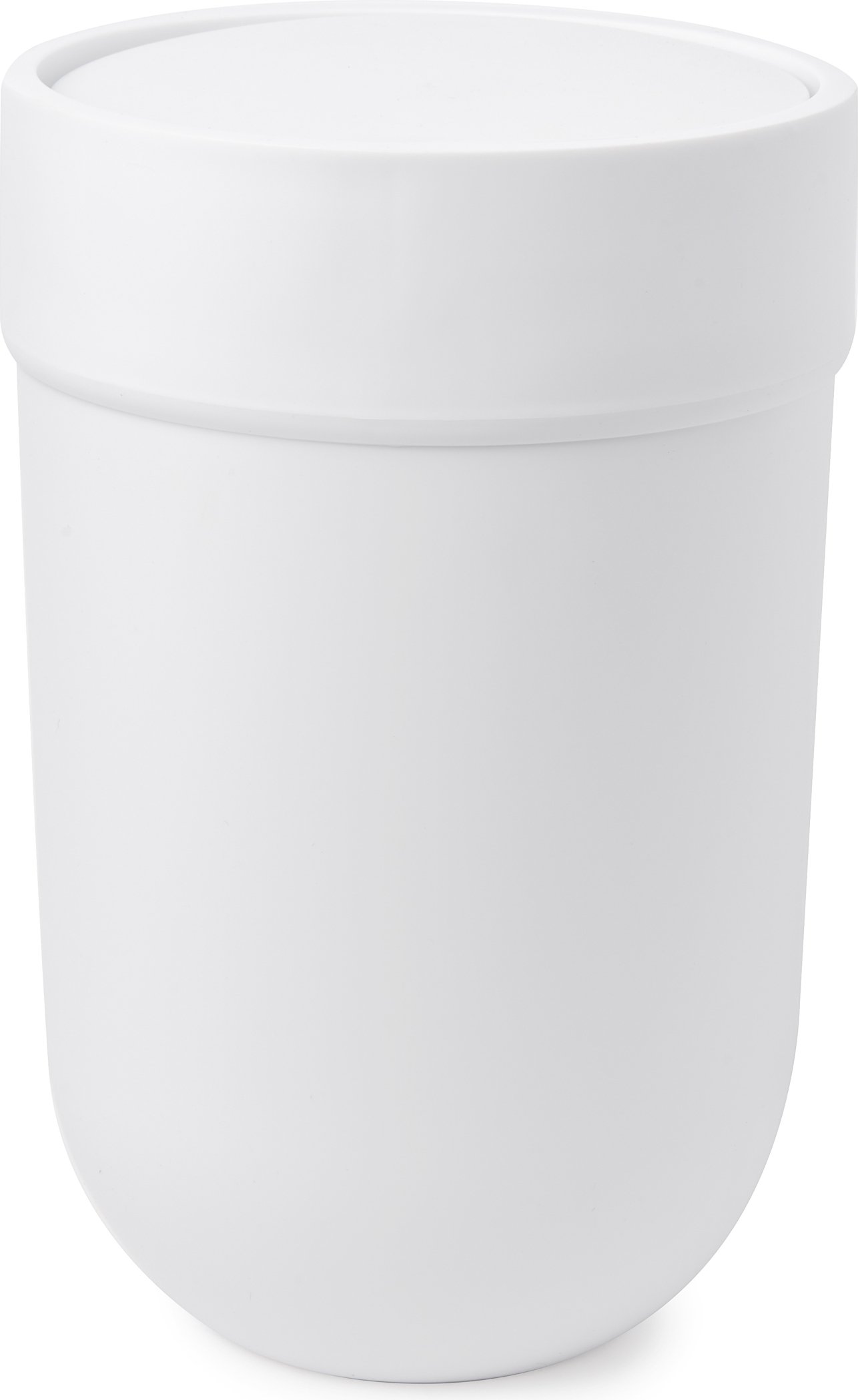 Kosz na śmieci Touch biały z pokrywką