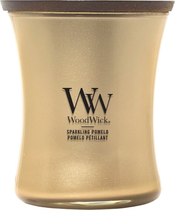 Świeca Precious Metals WoodWick Sparkling Pomelo średnia