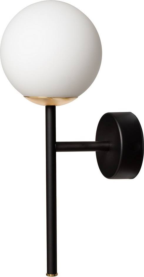 Kinkiet Astra Deco czarno-złoty