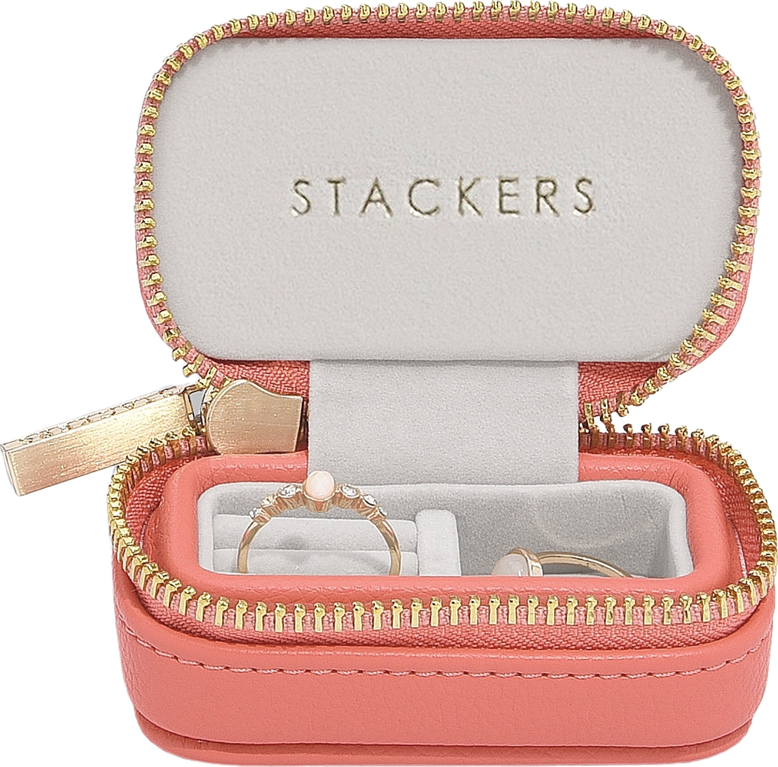 Pudełko podróżne na biżuterię Stackers Travel petite grejpfrutowe