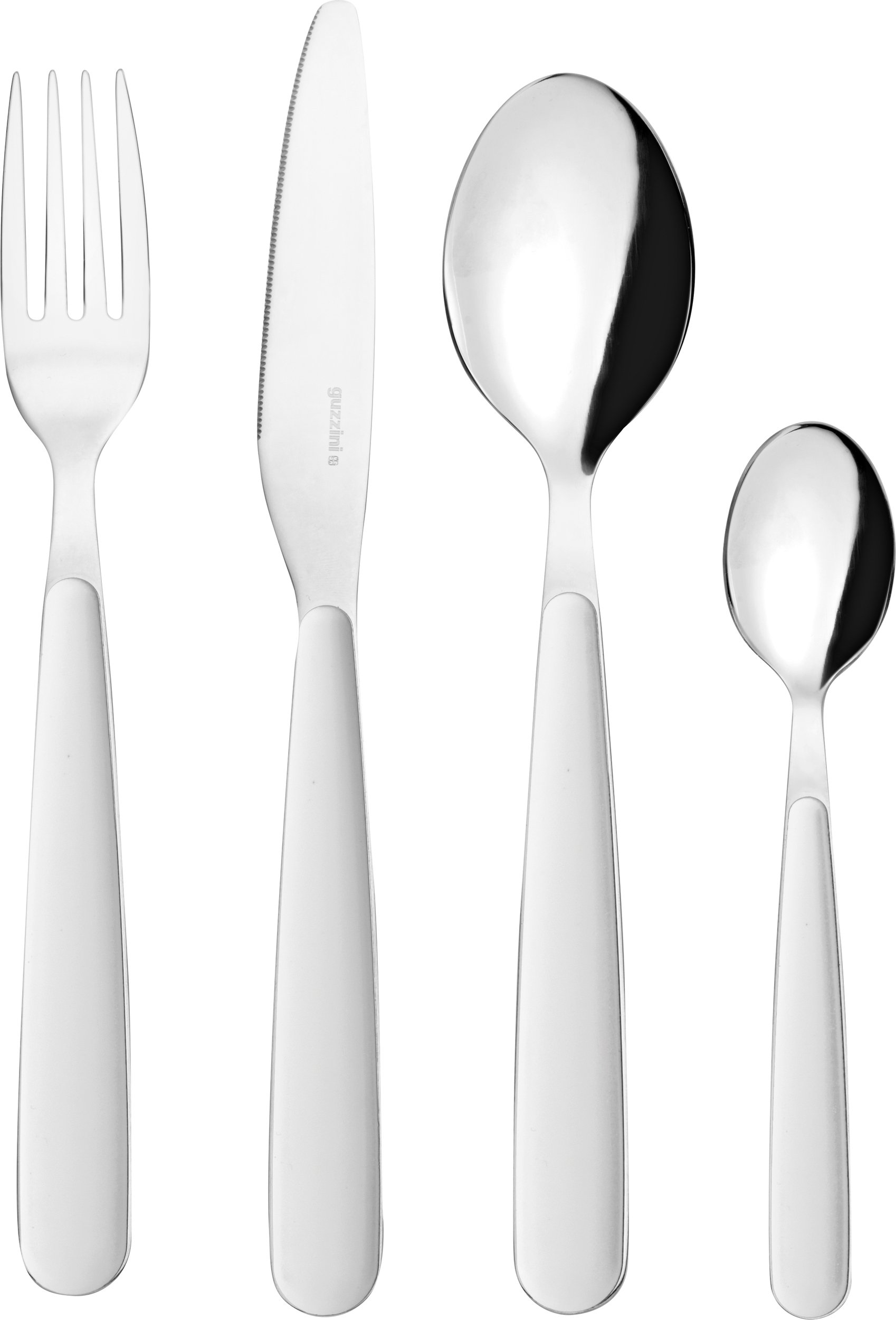 Komplet sztućców Pop biały 24 el.