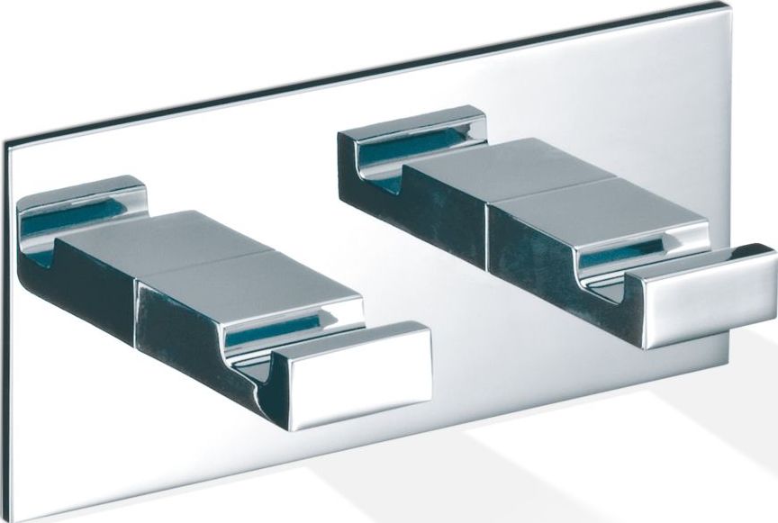 Wieszak haczyk na ręcznik Brick chrom podwójny montaż samoprzylepny