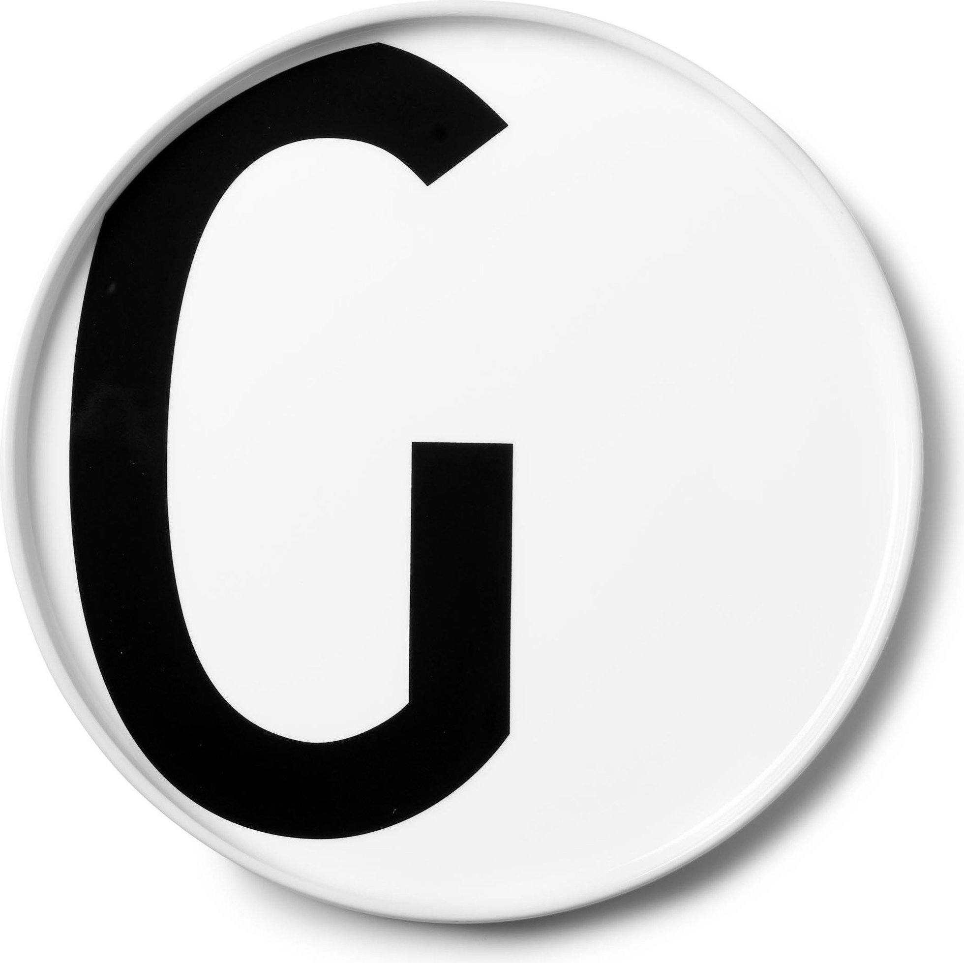 Talerz porcelanowy AJ litera G