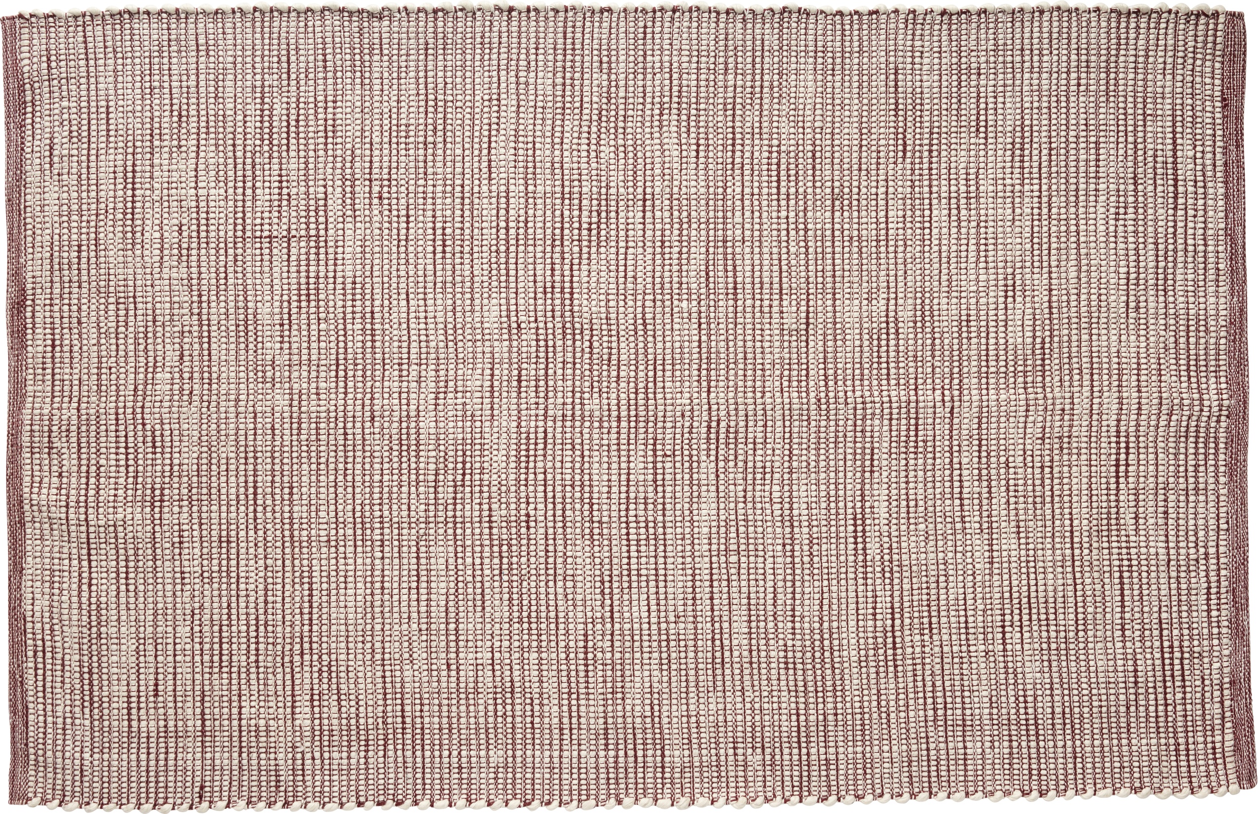 Dywan Hübsch 120 x 180 cm gładki biało-bordowy