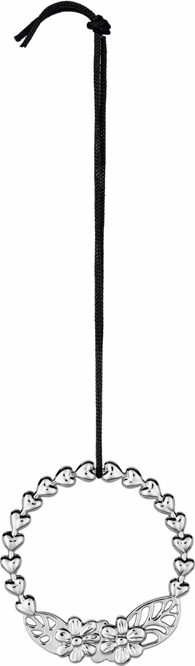 Dekoracja choinkowa Karen Blixen Flower Heart Wreath srebrna