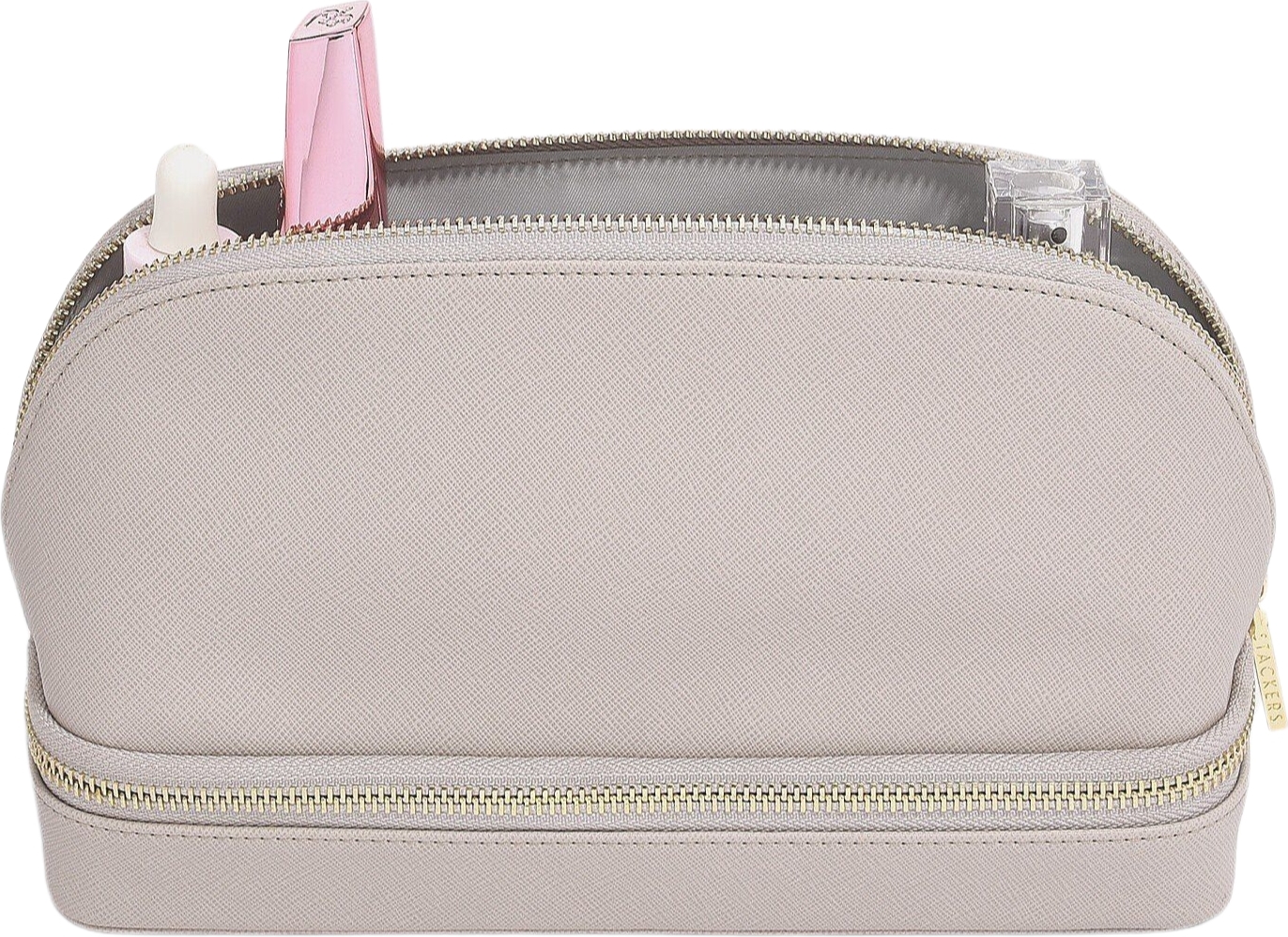 Kosmetyczka Stackers taupe z miejscem na biżuterię