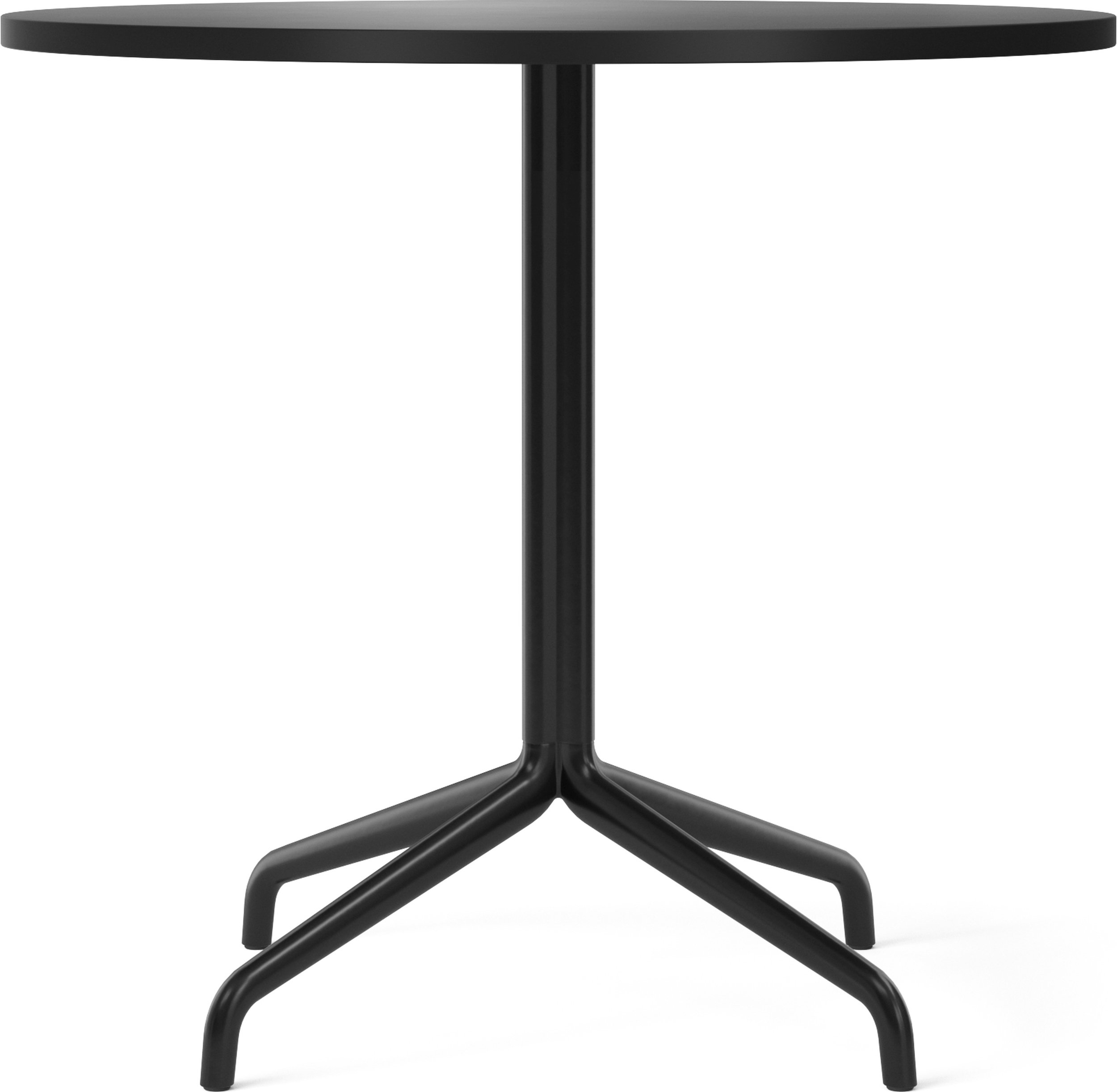 Stół Harbour Column Star Base niski 80 cm czarny z blatem pokrytym linoleum