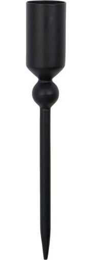 Świecznik na klasyczną świecę Folk 15 cm czarny