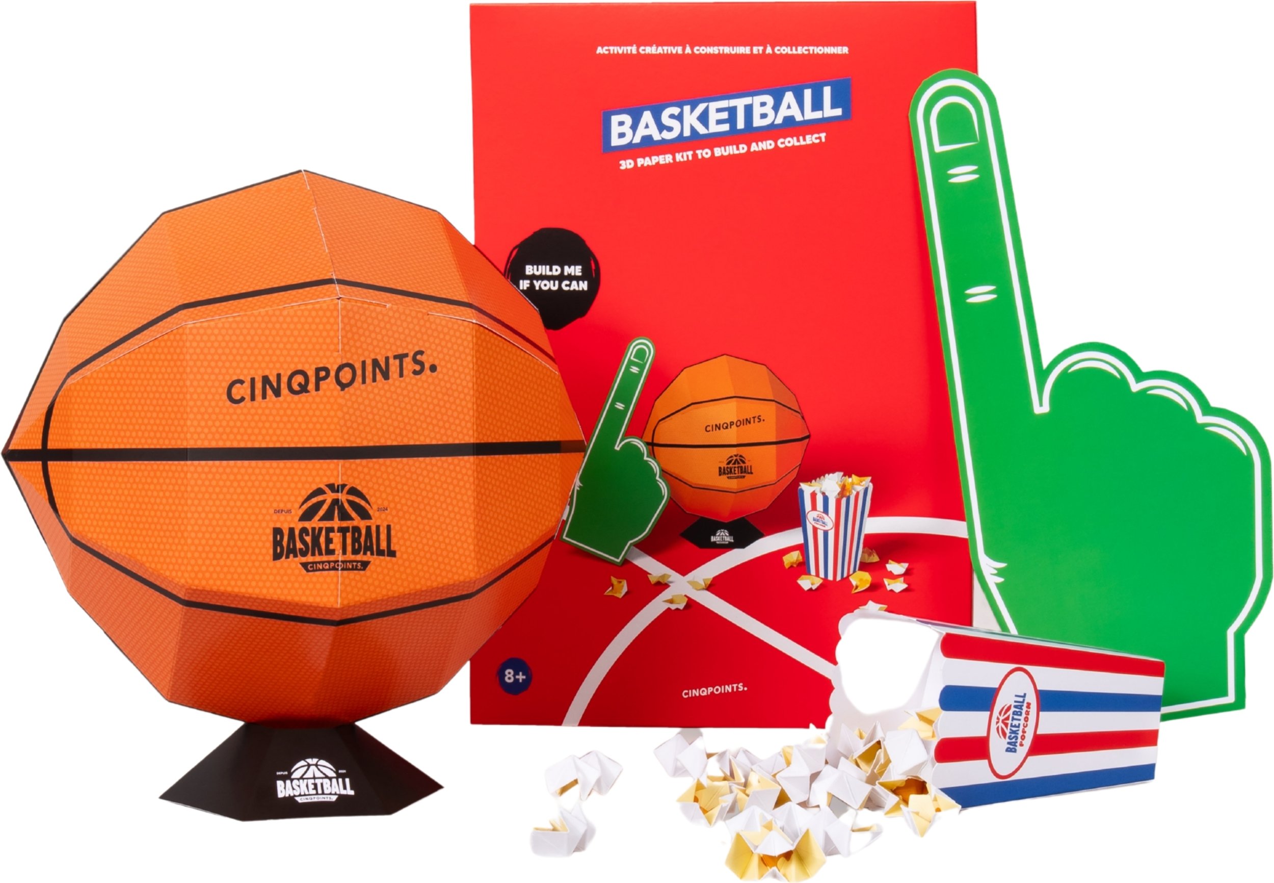 Zestaw do składania z papieru Paperclub Basketball