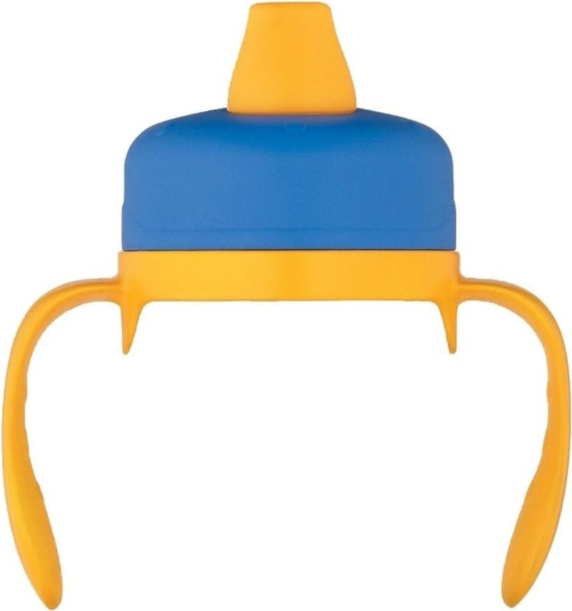 Miękki ustnik do butelki termicznej dla dzieci 6 m+ Foogo żółto-niebieski