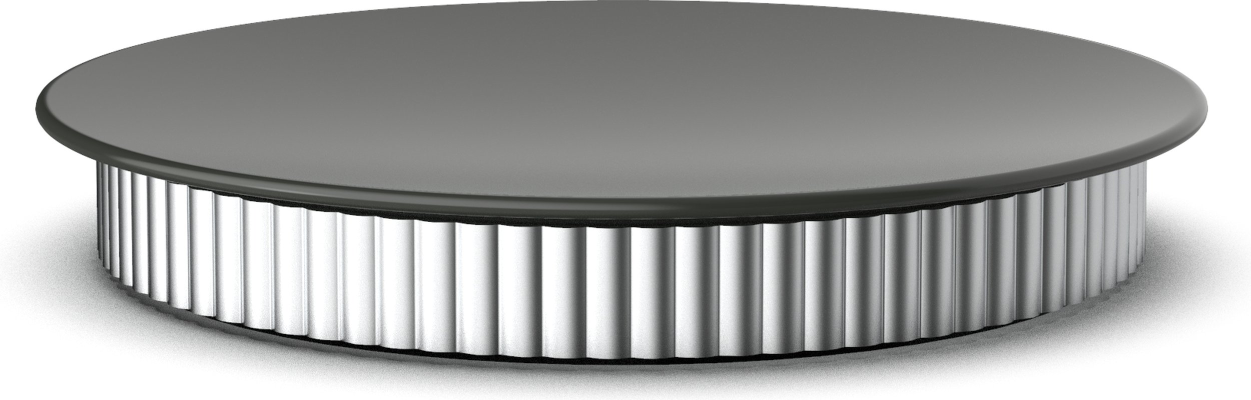 Taca łazienkowa Of Line 18 cm czarna ze srebrną podstawą