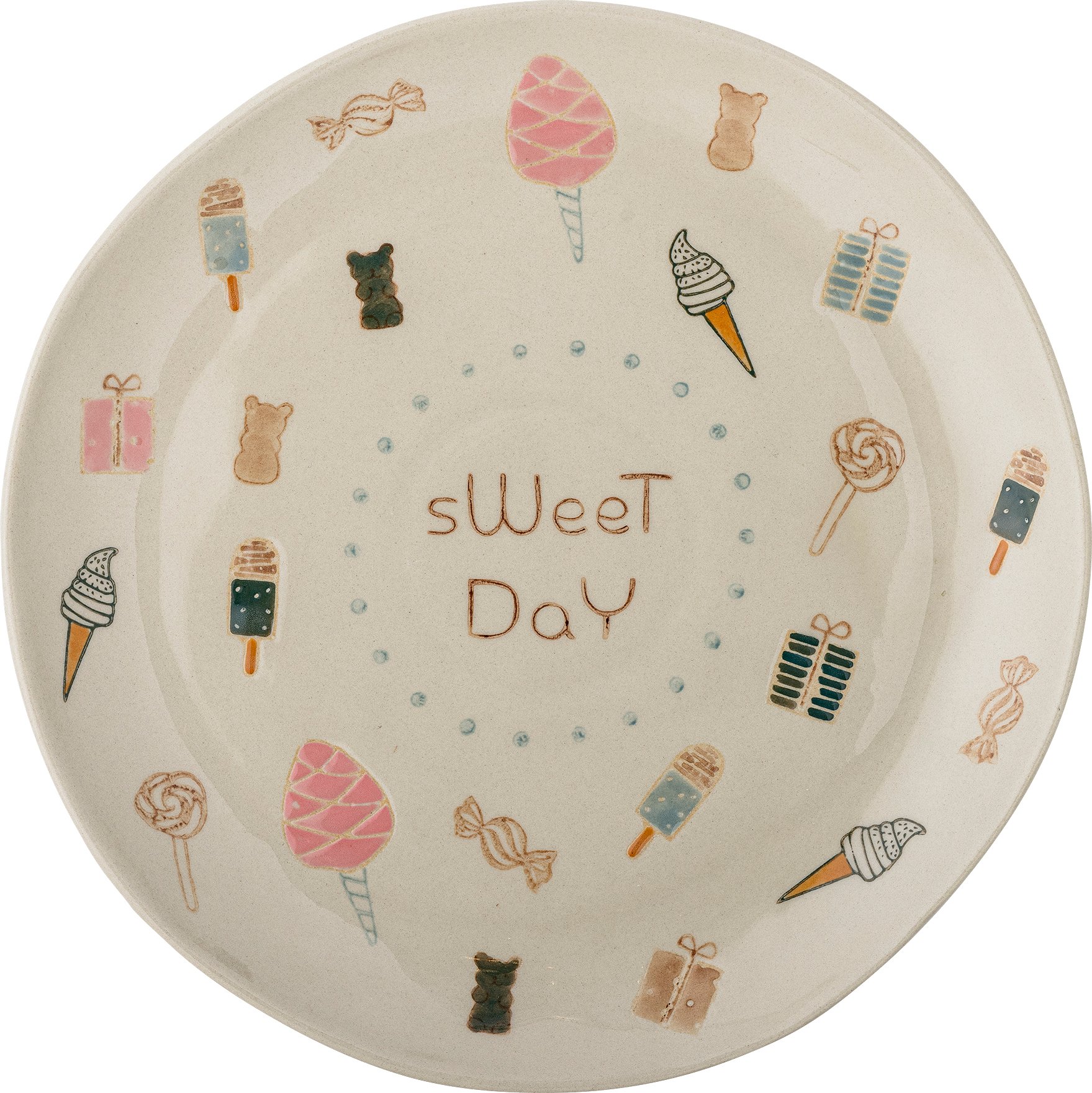 Talerz obiadowy Sweets 24 cm beżowy