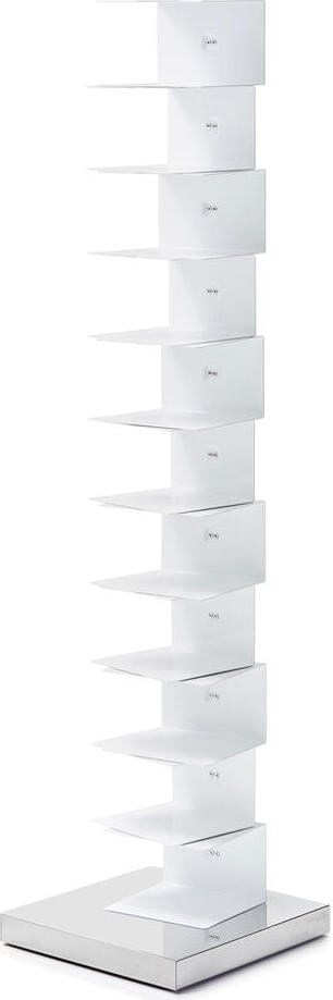 Regał Ptolomeo Art 160 cm biały ze srebrną podstawą