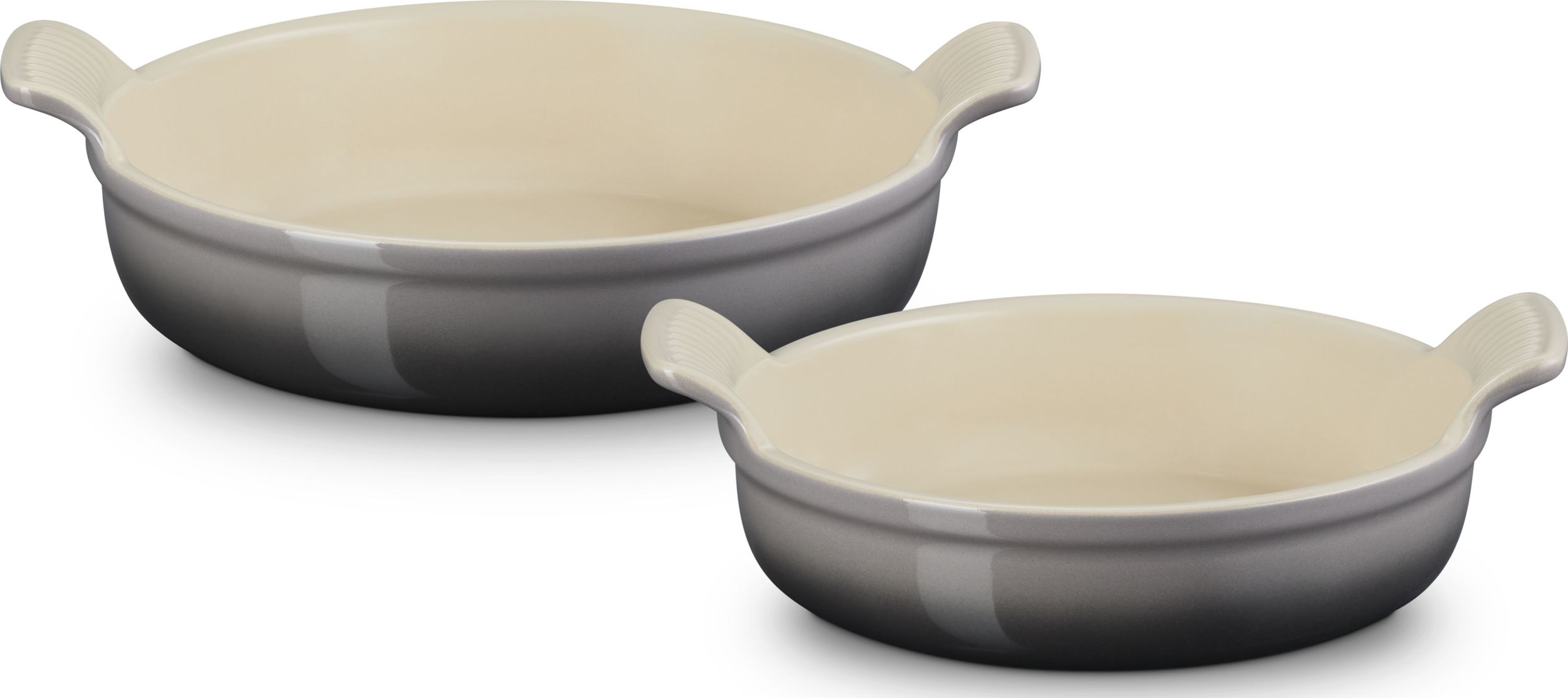 Naczynia do zapiekania Tradition Collection okrągłe szare 2 szt.