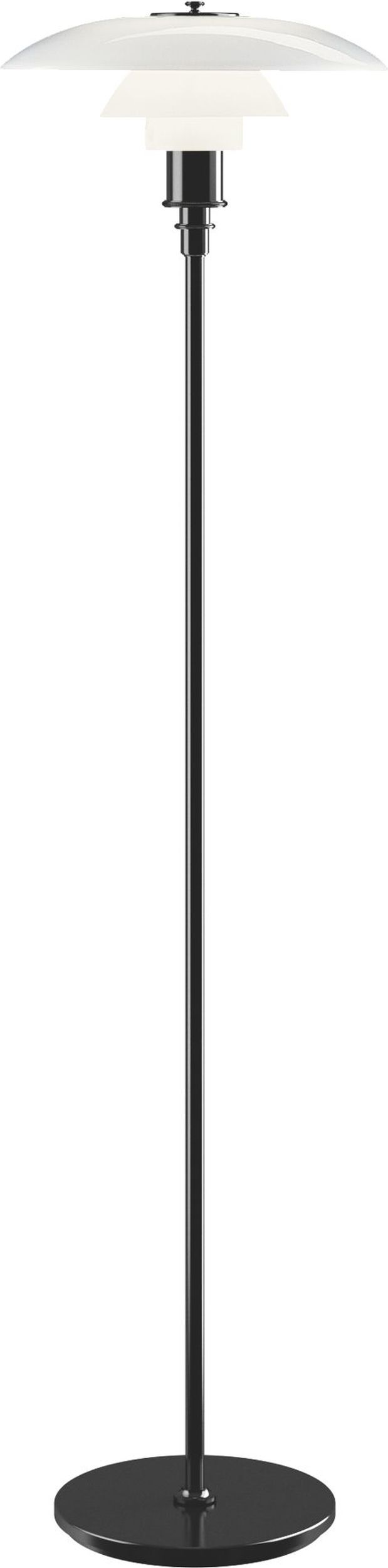 Lampa podłogowa PH 33 cm czarna ze szklanym kloszem