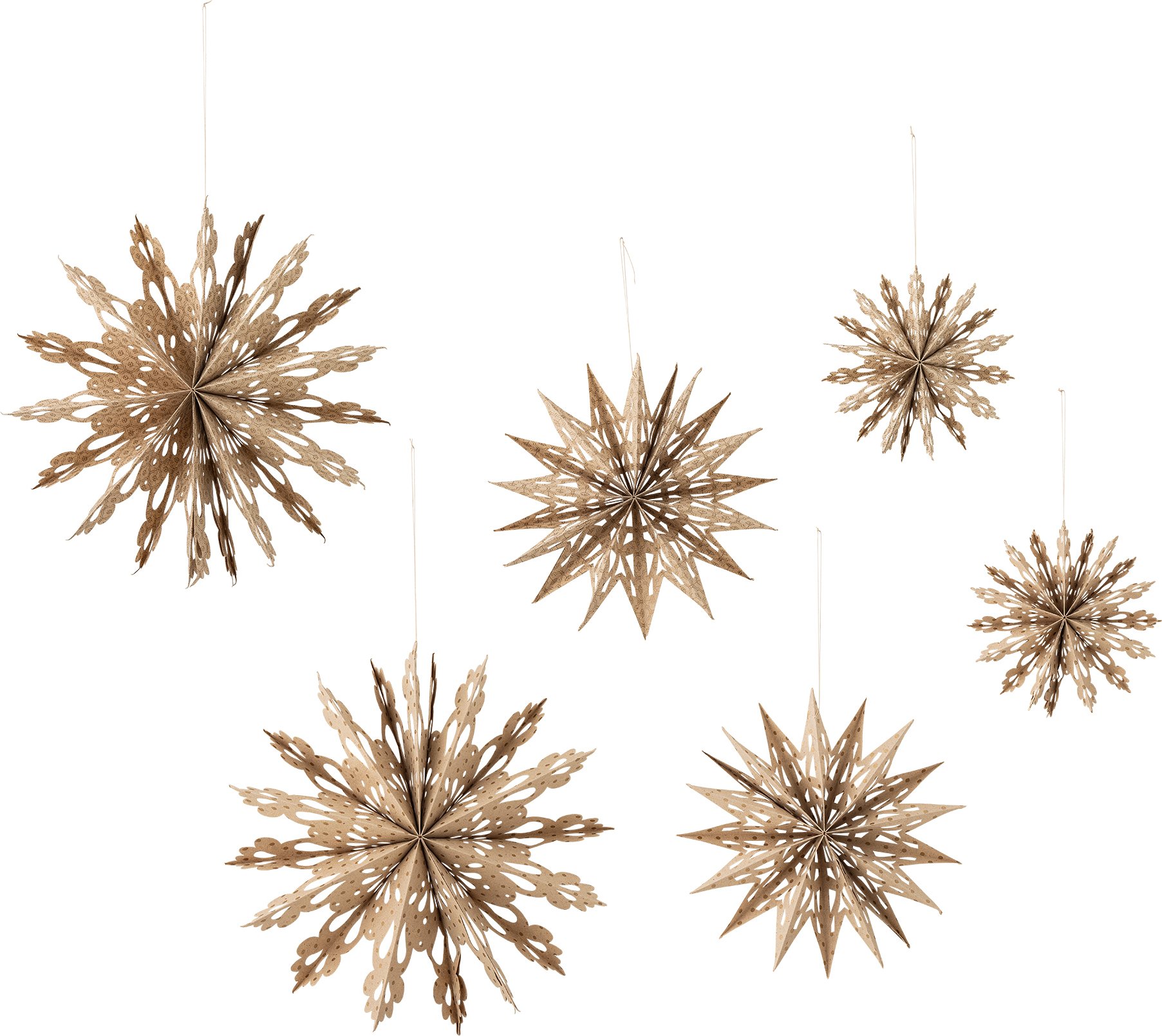 Ozdoby świąteczne Star 15, 23 i 30 cm 6 szt.